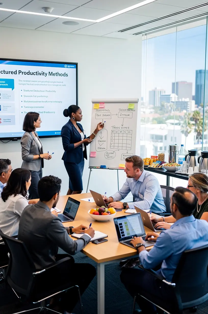 Illustration of goal setting enhancing productivity and organization