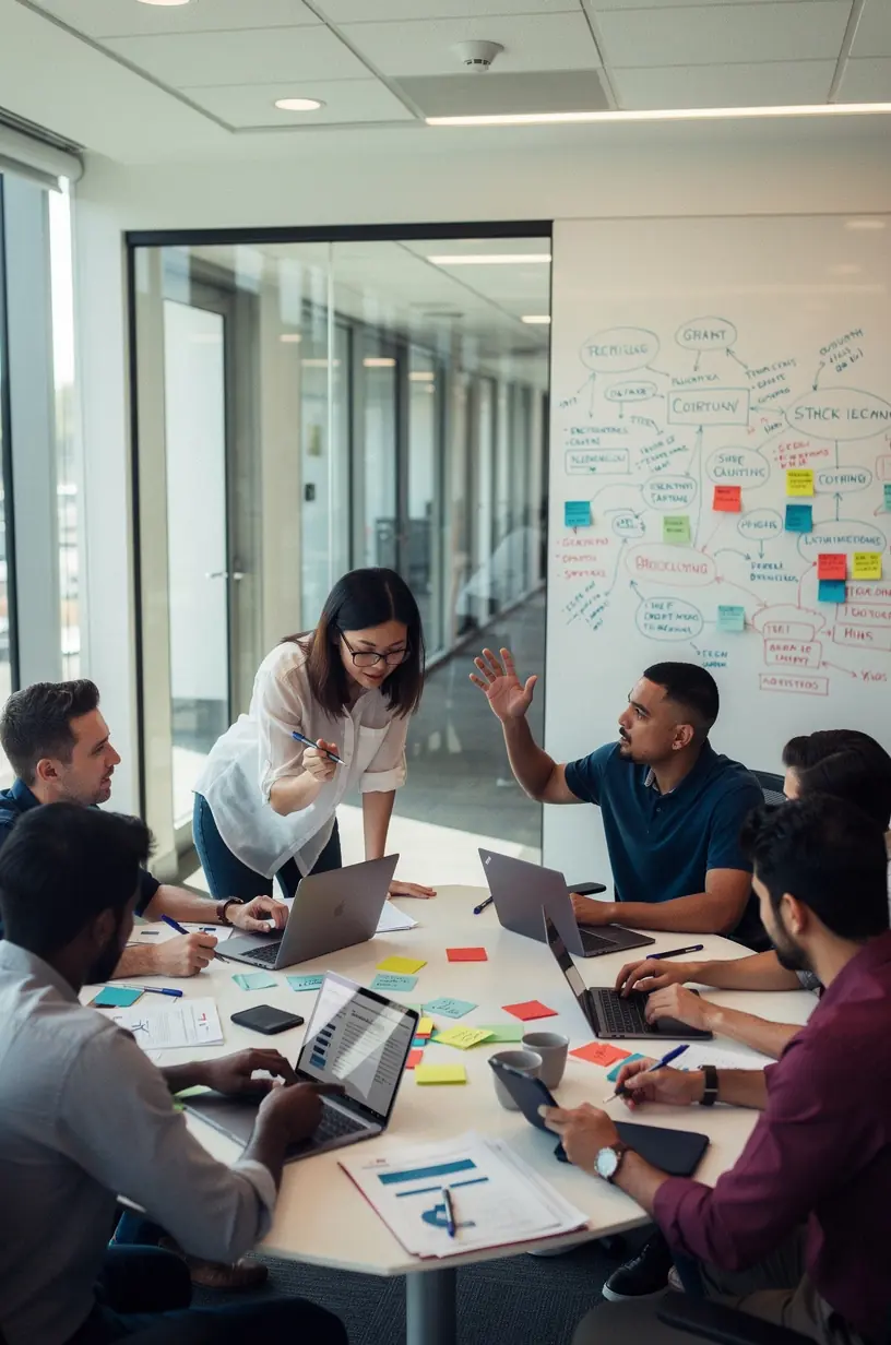 Professional team collaboration